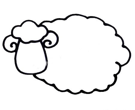 绵羊怎么画 涂色的绵羊简笔画教程