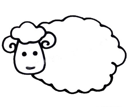 绵羊怎么画 涂色的绵羊简笔画教程