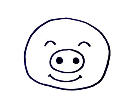 快乐的粉色小猪简笔画教程 快乐的粉色小猪简笔画教程