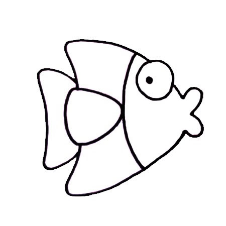 小丑鱼怎么画 涂色的小丑鱼简笔画教程