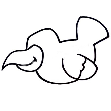 乌鸦怎么画 涂色的卡通乌鸦简笔画