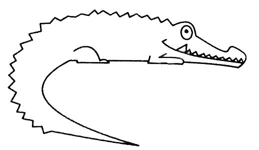 简单易学的鳄鱼简笔画