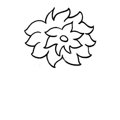 涂色的海葵简笔画步骤教程