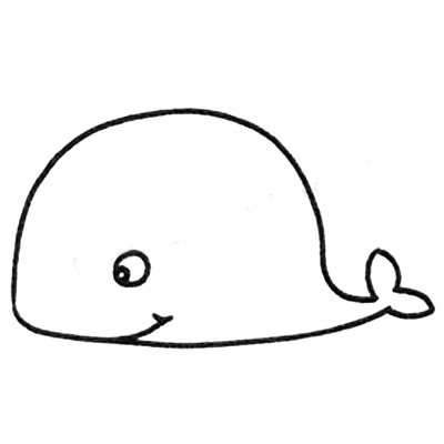 一步步教你画可爱的鲸鱼 一步步教你画可爱的鲸鱼