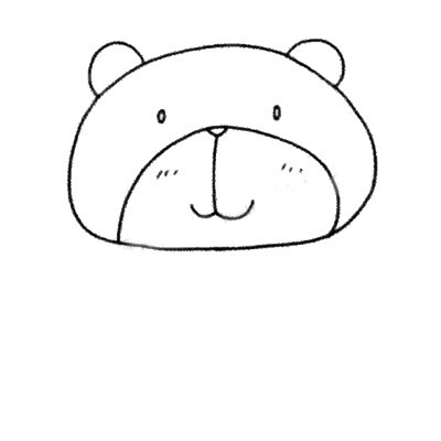 Q版小熊简笔画教程涂色