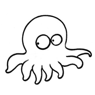 一步步教你画一只章鱼