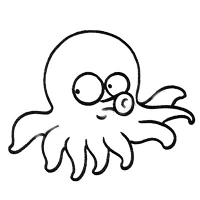 一步步教你画一只章鱼