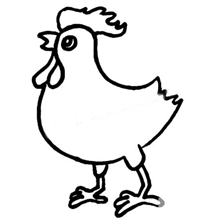 彩色的大公鸡简笔画教程 彩色的大公鸡简笔画教程