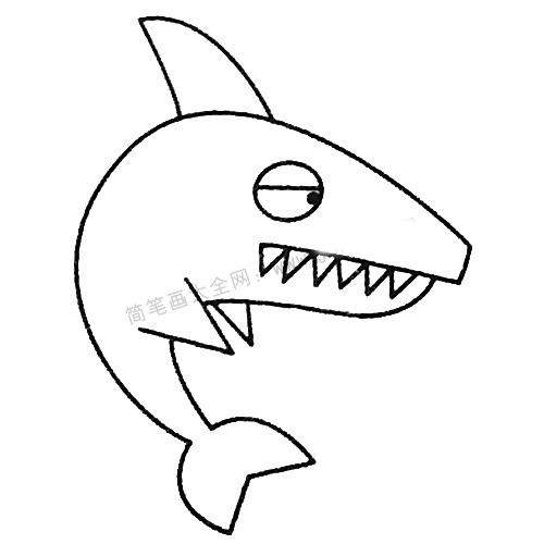 13款关于鲨鱼的简笔画大全