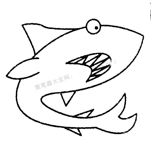 13款关于鲨鱼的简笔画大全