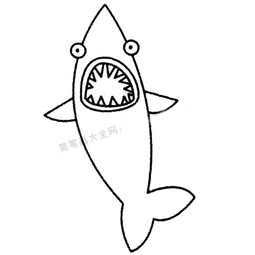 13款关于鲨鱼的简笔画大全