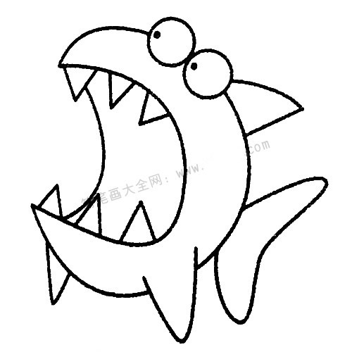13款关于鲨鱼的简笔画大全