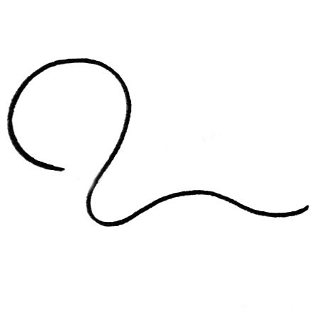 涂色的蚯蚓宝宝简笔画