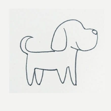 斑点狗简笔画步骤教程 斑点狗简笔画步骤教程