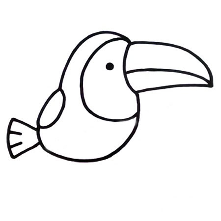 涂色的啄木鸟简笔画教程