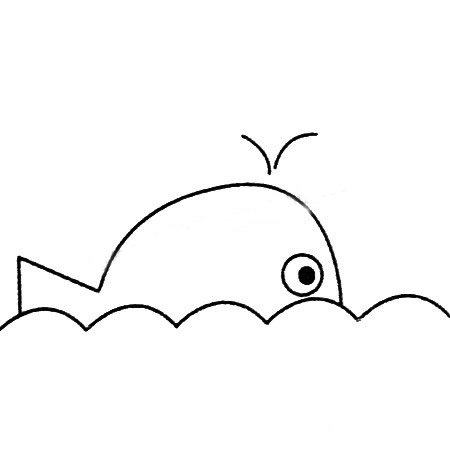 一组易学的鲸鱼简笔画