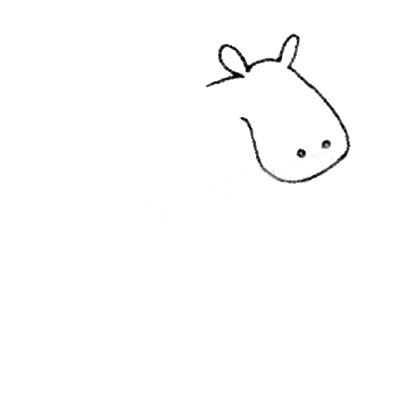 吃草的长颈鹿简笔画教程