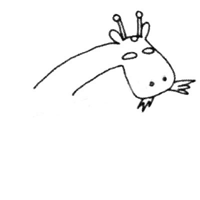 吃草的长颈鹿简笔画教程