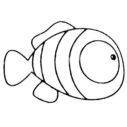 只需三步画一只小丑鱼