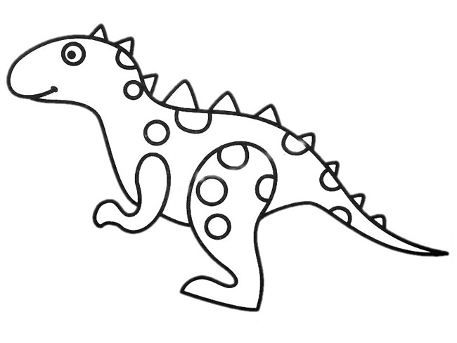 涂色的似鳄龙简笔画