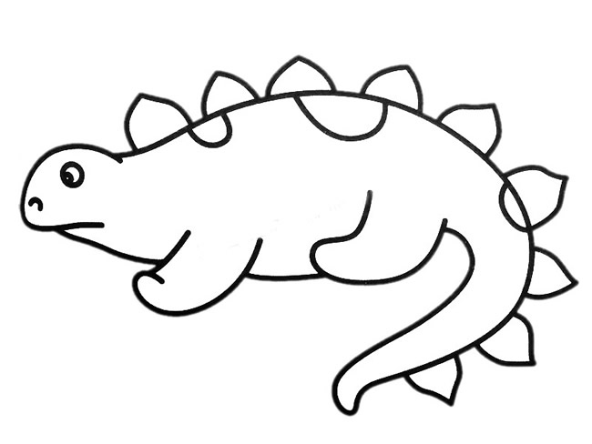 涂色的钉状龙简笔画