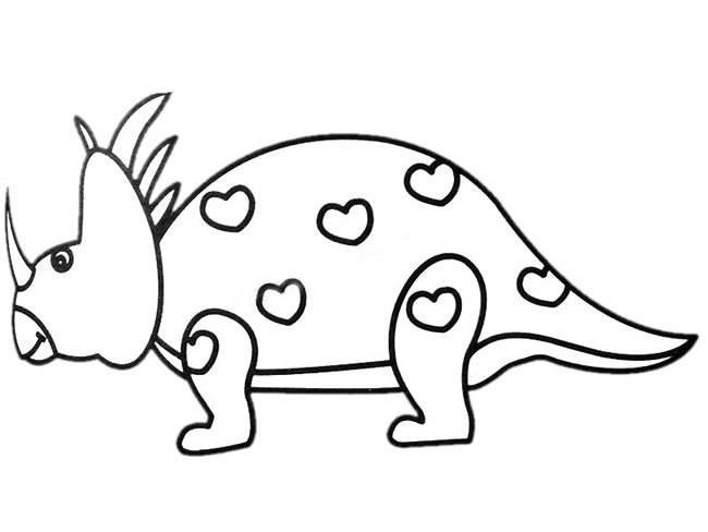 涂色的戟龙简笔画