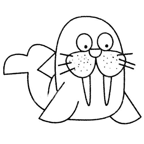 简单的海象怎么画