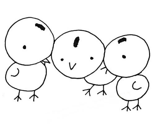 6款不同的小鸡简笔画大全 6款不同的小鸡简笔画大全