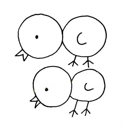 6款不同的小鸡简笔画大全 6款不同的小鸡简笔画大全