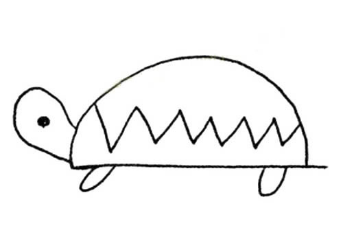 5款不同造型的乌龟简笔画大全