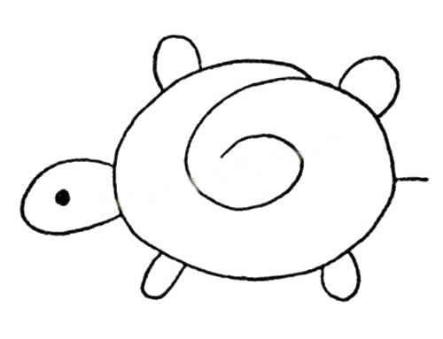 5款不同造型的乌龟简笔画大全