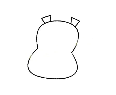 河马怎么画 4步教你画简单的河马