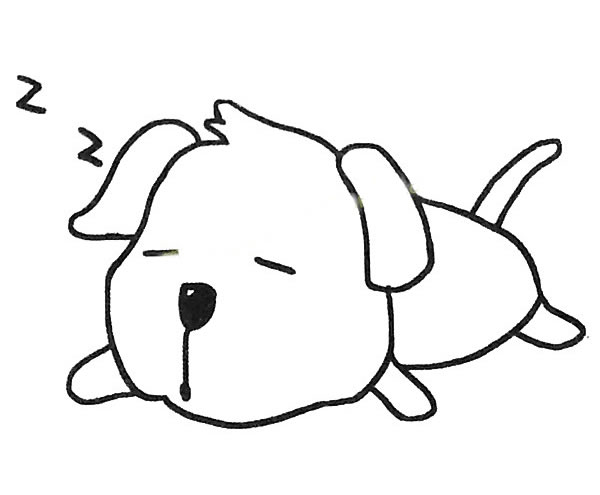 一组关于哈巴狗的简笔画大全