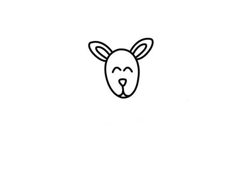 胖嘟嘟的袋鼠简笔画步骤