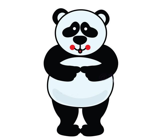 纠结的大熊猫卡通简笔画 纠结的大熊猫卡通简笔画