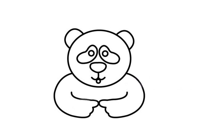 纠结的大熊猫卡通简笔画 纠结的大熊猫卡通简笔画