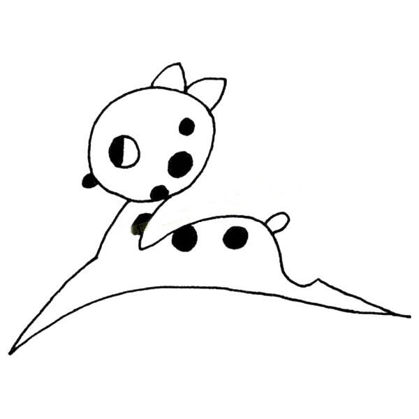 飞奔的梅花鹿简笔画