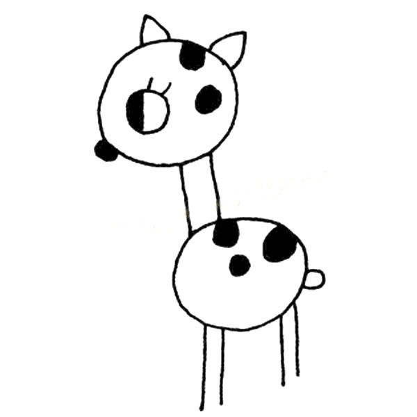 4款可爱的梅花鹿简笔画