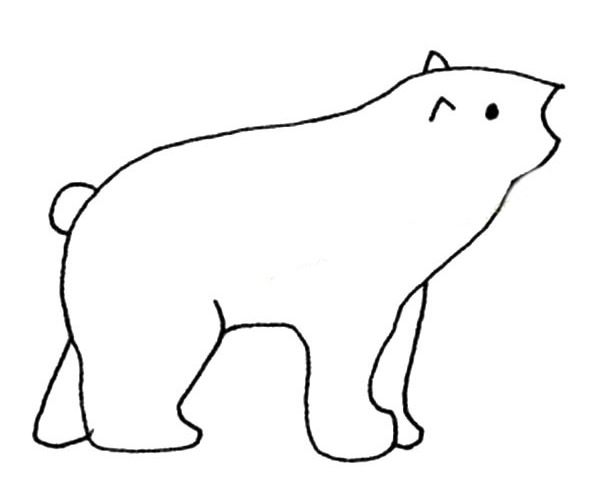 北极熊的简单画法