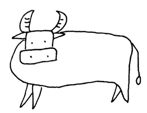 一看就会的水牛简笔画