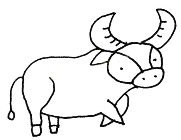 3款关于水牛的简笔画