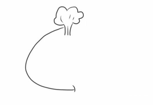 喷水的可爱鲸鱼简笔画教程