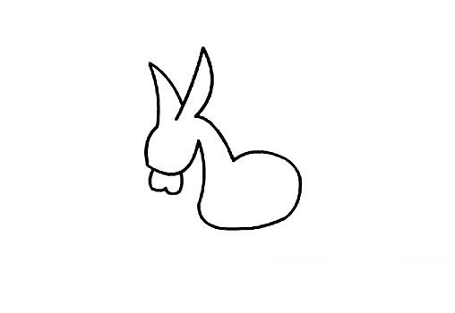 只需三步画出简单的小毛驴
