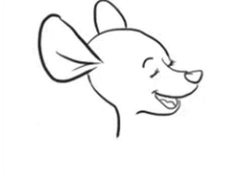 开心的袋鼠妈妈和宝宝简笔画