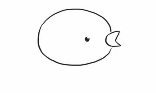 一只小黄鹂鸟的简笔画教程