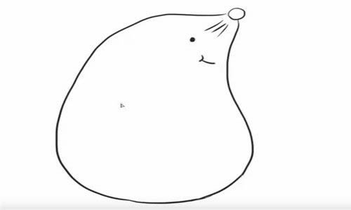 胖嘟嘟的小鼹鼠简笔画教程