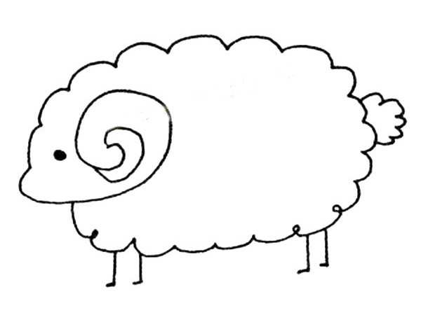 超级简单的绵羊简笔画