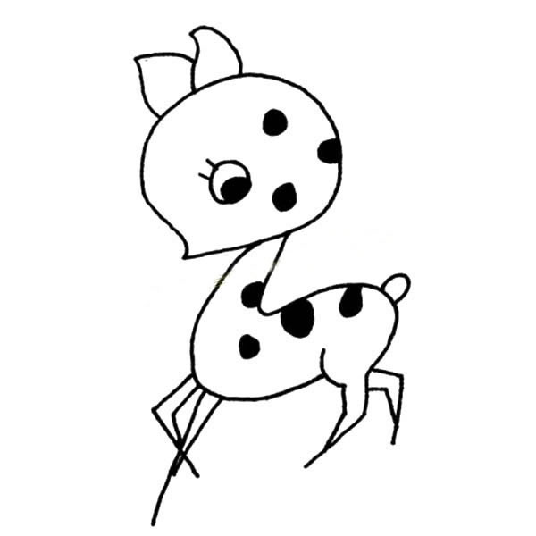 萌萌哒梅花鹿简笔画