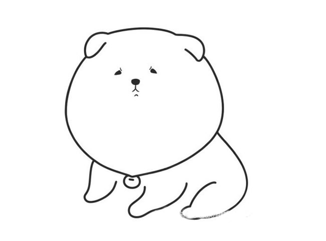 肥嘟嘟的小狗简笔画教程
