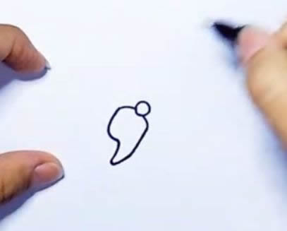 涂色的天鹅简笔画步骤